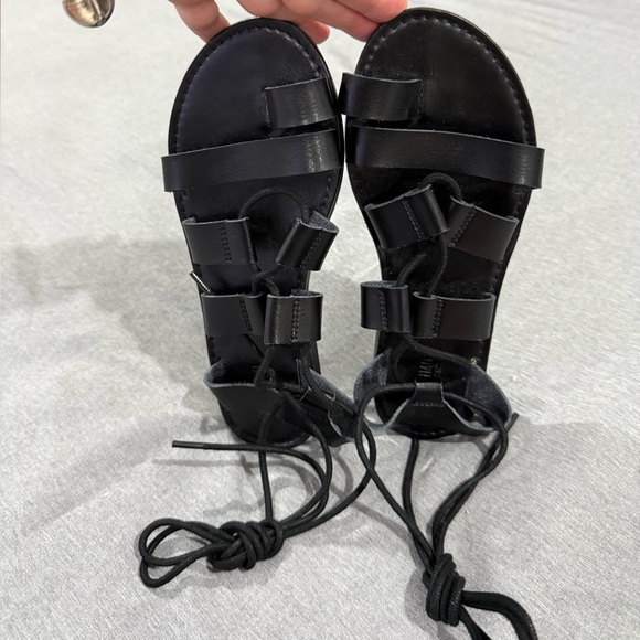Mossimo Gladiator Black Lace Up Sandals - Picture 4 of 5